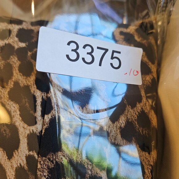 Michael Kors 3X Leopard Print Midi Dress Long Sleeve Loose Fit - Picture 6 of 6